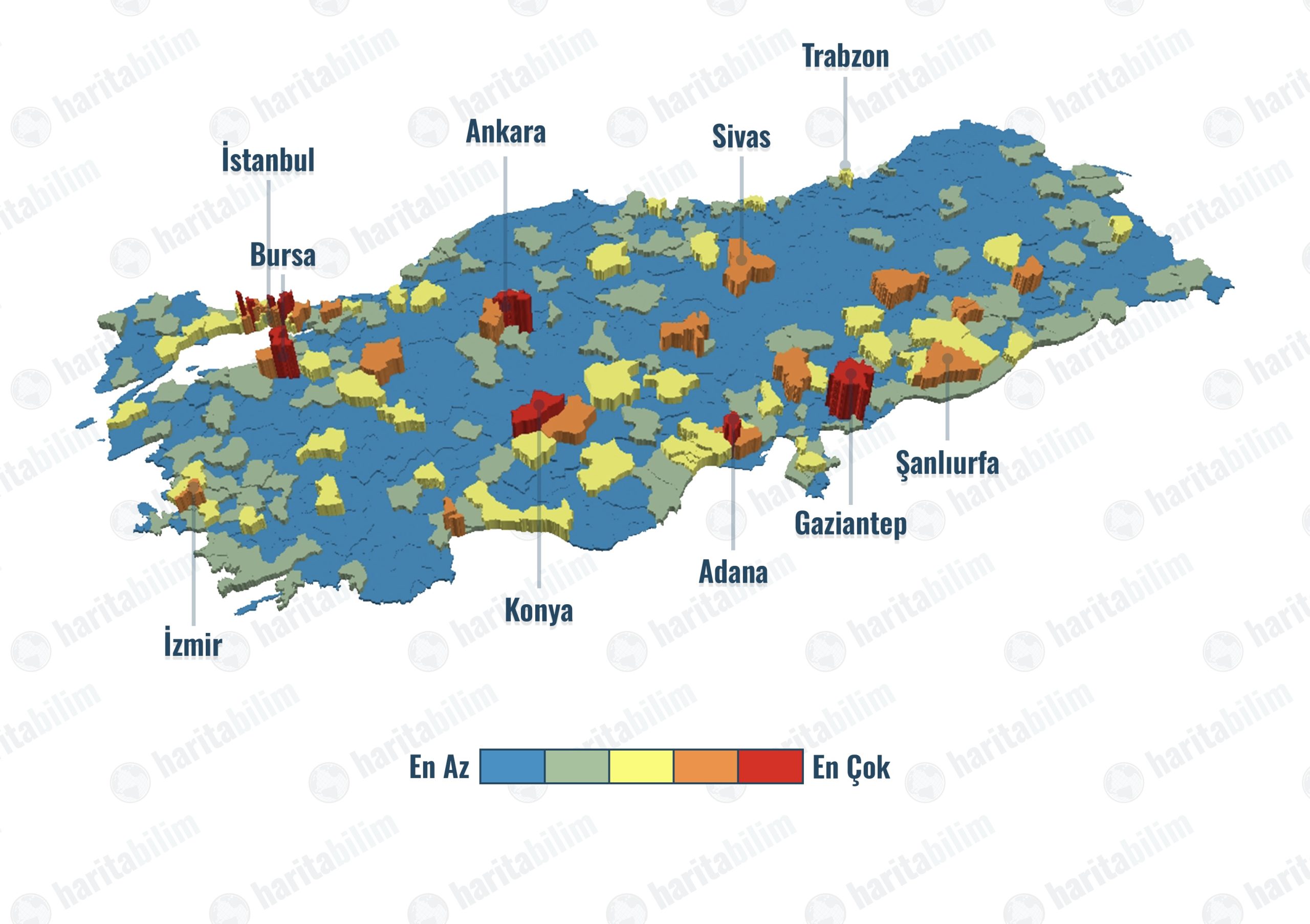 Türkiye İlçe Bazlı Nüfus Haritası: Hangi İlçeler Daha Kalabalık?